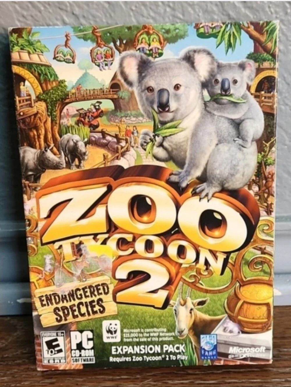 NWT Zoo Tycoon 2 Endangered Species Expansion Pack PC CD-ROM computer game
